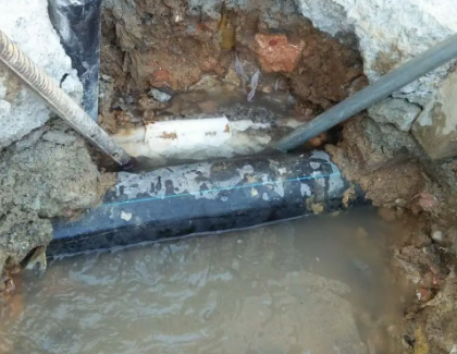 漠河测漏水之水管漏水